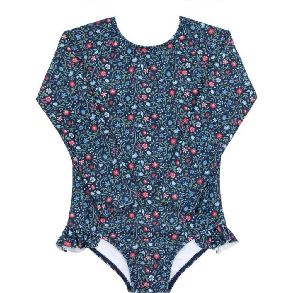Girls Midnight Vineyard Rashguard One Piece size 7/8